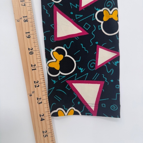 Lularoe Leggings Women One Size Black Minnie Mouse Retro Comfy Stretch Disney - Picture 9 of 11
